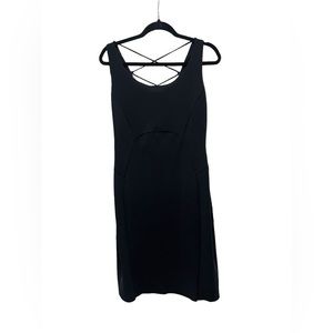 Chiara Boni La Petite Robe little black strappy back cocktail dress size 48